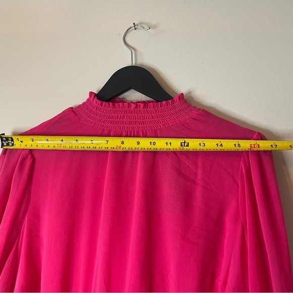 Torrid Hot Pink Ruffle Blouse - Picture 10 of 11